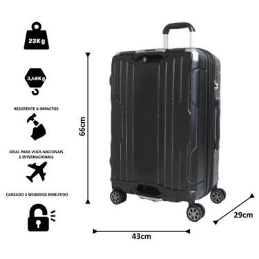 Imagem de Mala de Viagem Média com Cadeado TSA - Linha Pacific 8860 Limited Edit