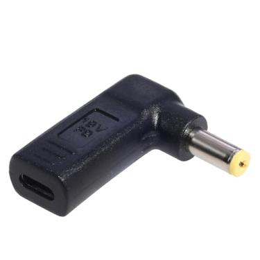 Imagem de HSZJsto Adaptador de carregamento USB C para DC, fêmea USB tipo C para macho DC 4,0 x 1,7 mm, conversor de plugue de barril PD, ponta de conector de carregador de energia para notebook ASUS BelennQ