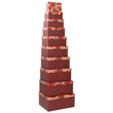 Imagem de CAIXA RETANGULAR C/TAMPA PAPEL XADREZ VM/VD