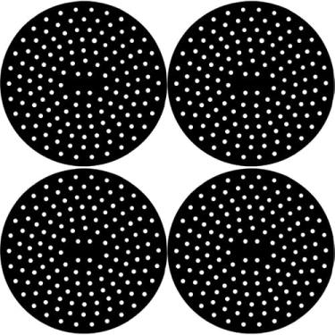 Imagem de Protetor De Fogão Indução de Silicone Tapete Fogão Indução Redondo(4 Pretos)