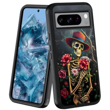 Imagem de JDHJFBFJNP Capa para Google Pixel 8 Pro, capa protetora de corpo inteiro híbrida de 3 camadas [grau militar] à prova de poeira à prova de choque para Google Pixel 8 Pro (2023) de 6,7 polegadas, flor