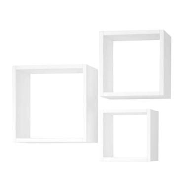 Imagem de Kit 3 Nichos MDF Quadrado 25x25 / 21x21 / 17x17 Decorativo Sala Cozinh