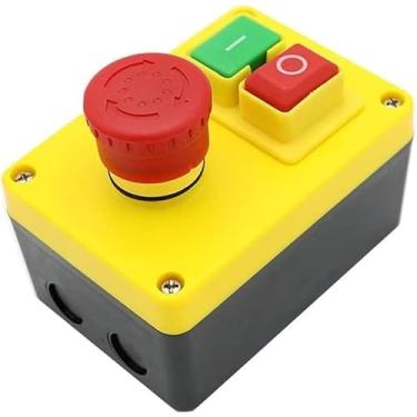 Imagem de Interruptor De Botão Interruptores Magnéticos Monofásico On Off Switchkjd17d-2 Start Stop Interruptor Eletromagnético 220v 16a Power On Offes Com Botão De Parada De Emergência, Onecolor