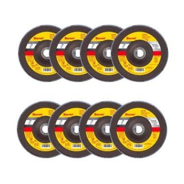Imagem de Disco Flap 4 1/2 X 7/8 Grão 40 Starret KIT COM 8 UND