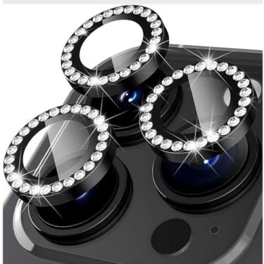 Imagem de Kit Película Lente Câmera Brilho Compatível Com iphone 11 12 13 14 15 16 Pro Max Preto iphone 11 pro