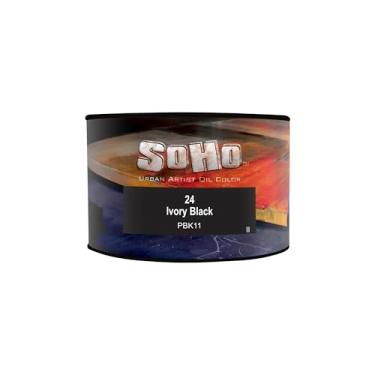 Imagem de Soho Urban Artist Tinta a óleo - preto marfim, lata de 430 ml - Cores a óleo mais valorizadas para pintura, excelente carga de pigmento