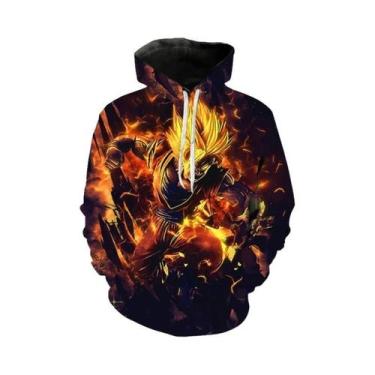 Imagem de Moletom Masculino Dragon Ball Com Estampa 3D 2024, Suéter Esportivo Ca