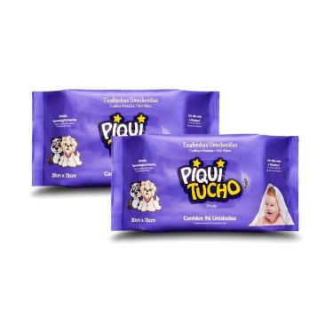 Imagem de Kit 2 Toalha Umedecida Piquitucho Pratic 96 Unidades