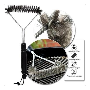 Imagem de 2X Escova Limpador Raspador De Grelha Churrasqueira Churrasc