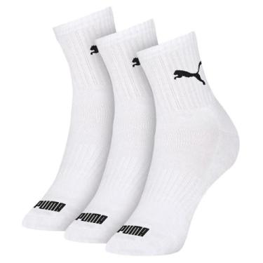 Imagem de Meia Puma Cano Médio Masculina 4530.001 C/3, Branco, Branco, Branco, 3