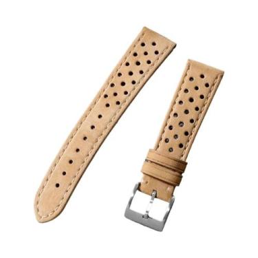 Imagem de Pulseira De Couro Genuíno Vintage Para Omega Samsung Galaxy Watch 6 5 