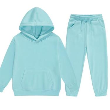 Imagem de Conjunto de roupas DHSPKN Tracksuit, moletons para crianças, azul clar