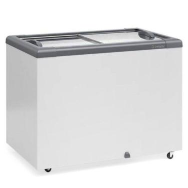Imagem de Freezer Plano Vidro Reto Deslizante GHD300 Cinza Gelopar 110V