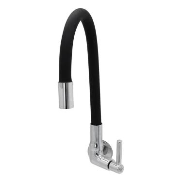 Imagem de Torneira De Cozinha Gourmet Parede Com Tubo Preto Borracha I