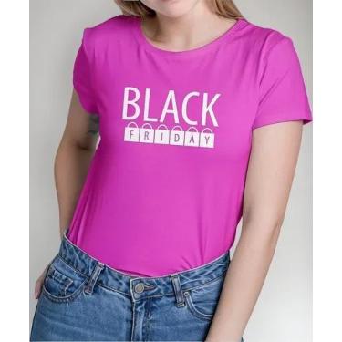 Imagem de Camiseta Camisa Algodão  Feminina Masculina Uniforme Black Friday Para