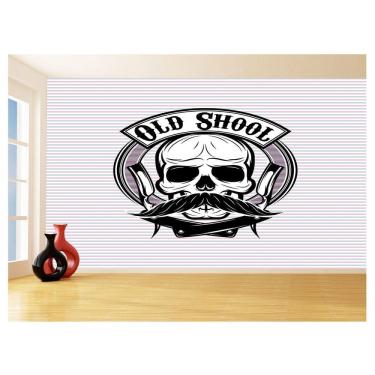 Imagem de Papel De Parede 3D Barbearia Barber Shop Logo 3,5M Brb15