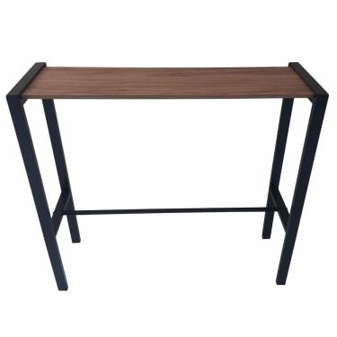 Imagem de Aparador prateleira industrial mônaco mdf amêndoa 100cm