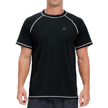 Imagem de Camisa de natação masculina EZRUN Rash Guard UPF 50+ UV Sun Protect XX