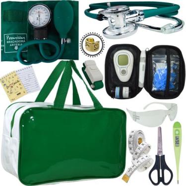 Imagem de Kit Enfermagem + Aparelho Medidor Glicose Completo Premium - Love Saud