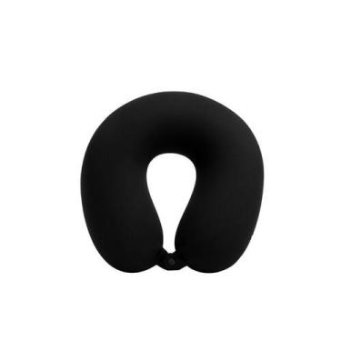 Imagem de Travesseiro Pescoço Viagem Confortável Macio Portátil com Botão - Mega