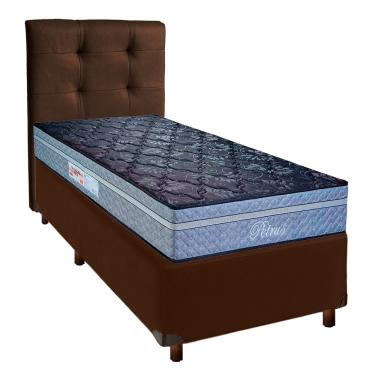 Imagem de Kit Cama Box + Cabeceira + Colchão Solteiro Molas Ensacadas - Petrus - Paropas