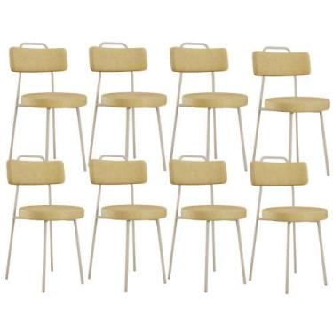 Imagem de Kit 08 Cadeiras Decorativas Estofada Sala Jantar Barcelona Arena L02 m