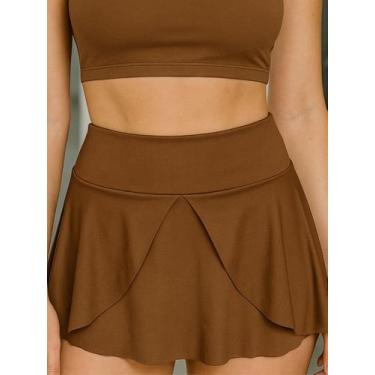 Imagem de Short Saia Esportiva de Cintura Elástica com Bolsos - c13 FLOR - MAJU 