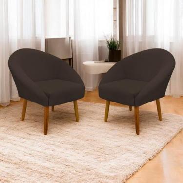 Imagem de Kit 2 Poltronas Decorativa Para Sala Recepção Manicure Consultório Ste