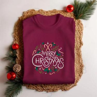 Imagem de Camiseta Unissex Natal Merry Christmas Festa Natal Personalizada Estam
