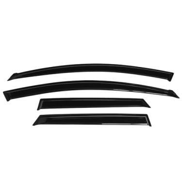 Imagem de GRJQRKHZ Defletor de janela lateral de carro para M&azda 3 escotilha 5D 2009-2013 Weathershied viseira de porta vento sol proteção chuva janela lateral defletores de vento