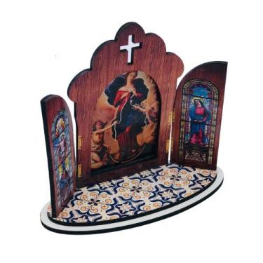 Imagem de Capela Portuguesa Nossa Senhora Desatadora de Nós Madeira MDF - FORNEC