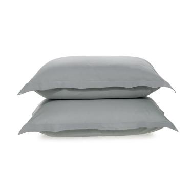 Imagem de Jogo Fronha 2 Peças Algodão 200 Fios 50x70cm Titanio Karsten