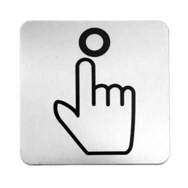 Imagem de YJIUYUANQ 1 sinal de sino de acrílico autoadesivo à prova d'água de 6 x 6 cm – Por favor, toque para aviso de assistência para portas externas, portões de escritório e entradas domésticas