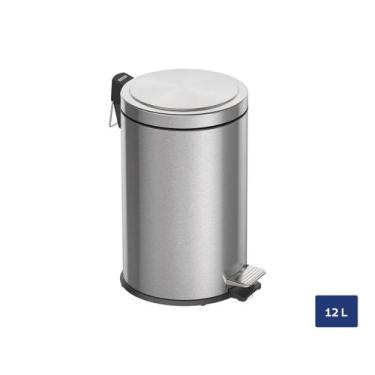 Imagem de Lixeira TRAMONTINA Brasil Inox c/ Pedal e Balde Interno Removível 12L,
