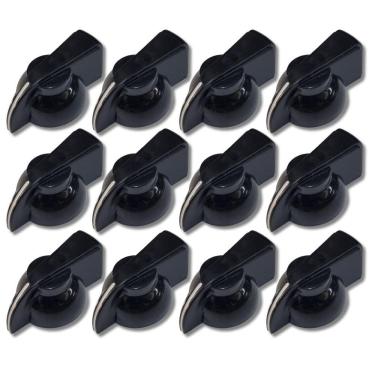 Imagem de Kit 12 Knob Chicken Head Amplificador Pedal Abs Preto