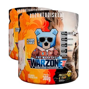 Imagem de Kit 2 Pré-Treino Warzone Under Labz 300g Pump Matrix Energia-Unissex
