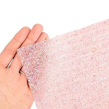 Imagem de Manta De Strass Termocolante Rosa Bebê - 132-23 Tiras - 23x40 - Nybc