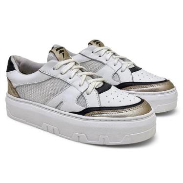 Imagem de Tênis Feminino Jade em Couro  Casual Chunky Confortável com Solado Alt