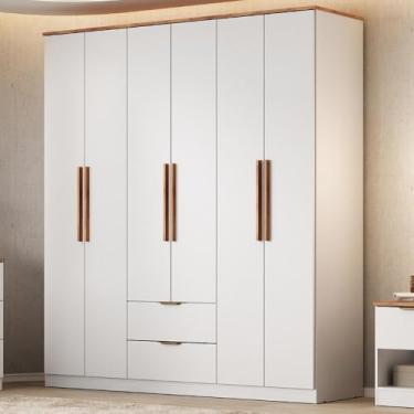 Imagem de Guarda Roupa Casal 6 Portas Milan Carraro (Branco)