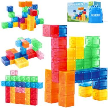 Imagem de Blocos magnéticos BENOKER para crianças com mais de 3 brinquedos Monte