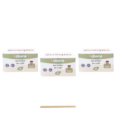 Imagem de Mexedor De Café Chá Chimarrão Vabene 11 Cm Com 500 Kit 3