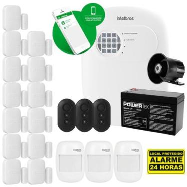 Imagem de Kit Alarme Intelbras Com Sensores Sf 13 Magnéticos E 3 Infra