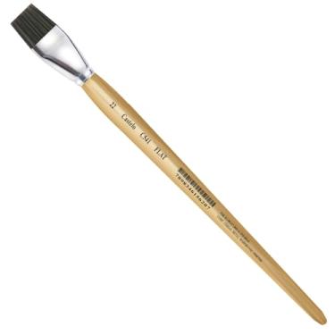 Imagem de Pincel Castelo Artístico Cerda Sintético Chato Cabo Longo Natural 541-22