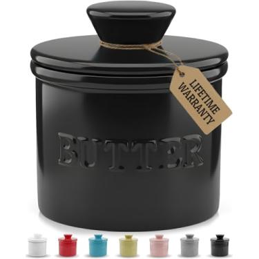 Imagem de Priority Chef Prioritychef French Butter Crock com Tampa, Mantenha A Manteiga para Barrar e Fresca, Protetor de Manteiga para Deixar No Balcão, Prato de Manteiga Francesa Perfeito para Pão e Torradas,