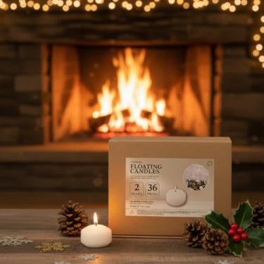 Imagem de CW Studio Velas flutuantes sem cheiro – queima por longas horas, sem fumaça – cera de parafina premium – perfeitas para casamentos, festas, spa, centros de mesa, ocasiões especiais e decoração de casa