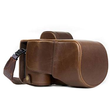 Imagem de MegaGear Ever Ready Capa de couro para câmera compatível com Sony Alpha A7S II, A7R II, A7 II (28-70 mm), Dark Brown