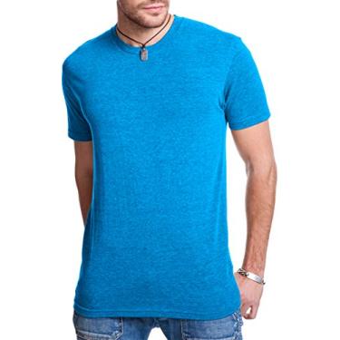 Imagem de Camiseta masculina Next Level com gola canelada tripla e etiqueta de cetim, Vintage Turquoise, Small
