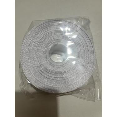 Imagem de ZHIAXTON Fita branca de 2,5 cm, 60 metros de face única, fita de cetim branca para embrulho de presente, buquê de flores, laços artesanais, guirlanda de rosas, faça você mesmo, decoração de