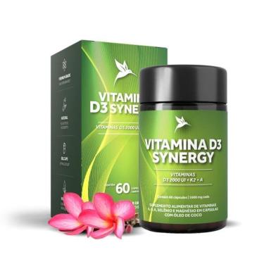 Imagem de Vitamina D3 Synergy D3, K2, A, 60 cápsulas Puravida-Unissex