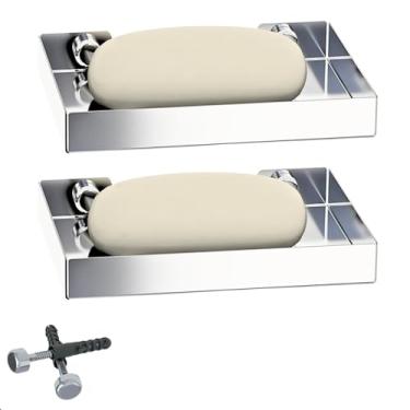 Imagem de Kit 2 Saboneteiras Para Banheiro De Parede Cromada